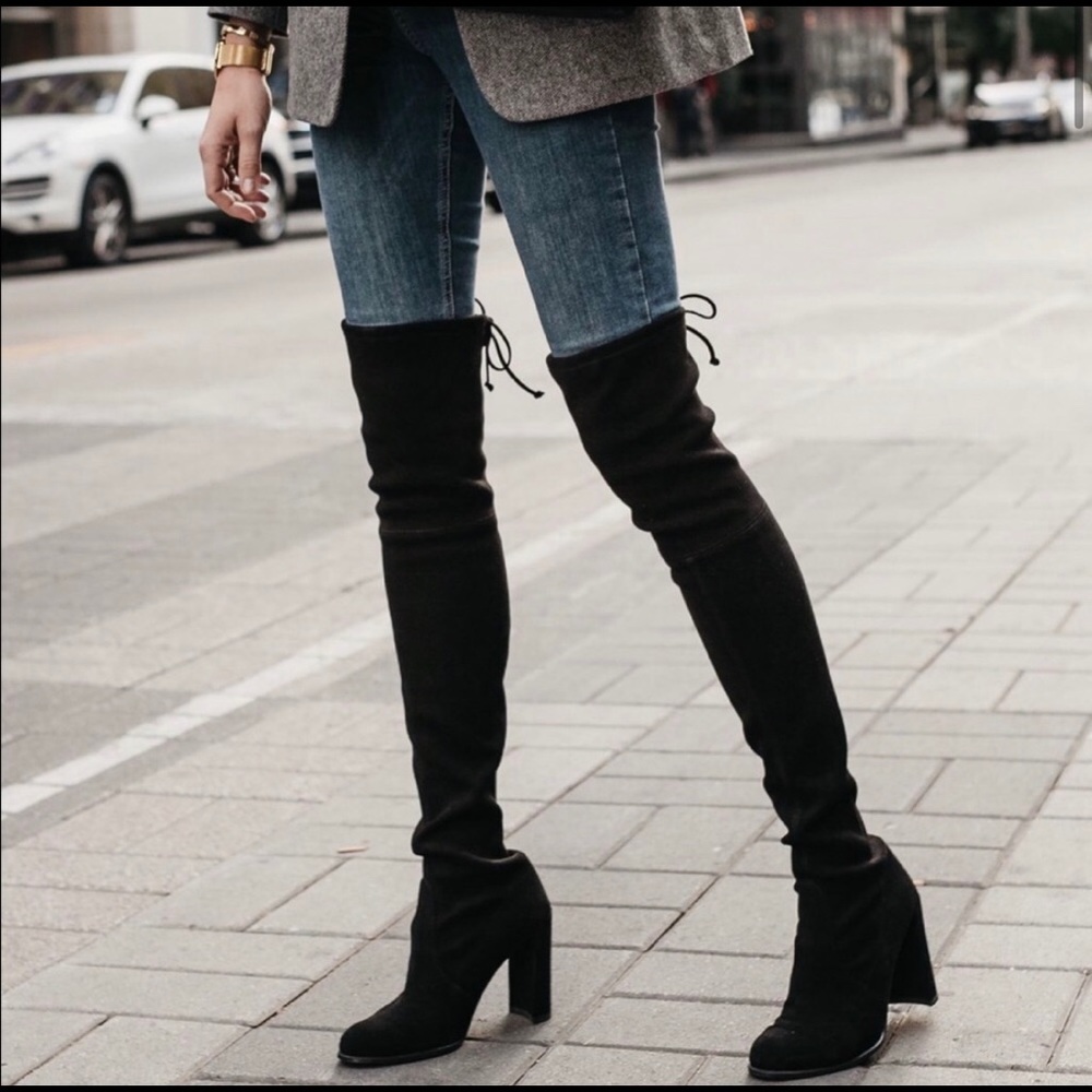 Stuart Weitzman Suede Over the Knee Hiline Boot